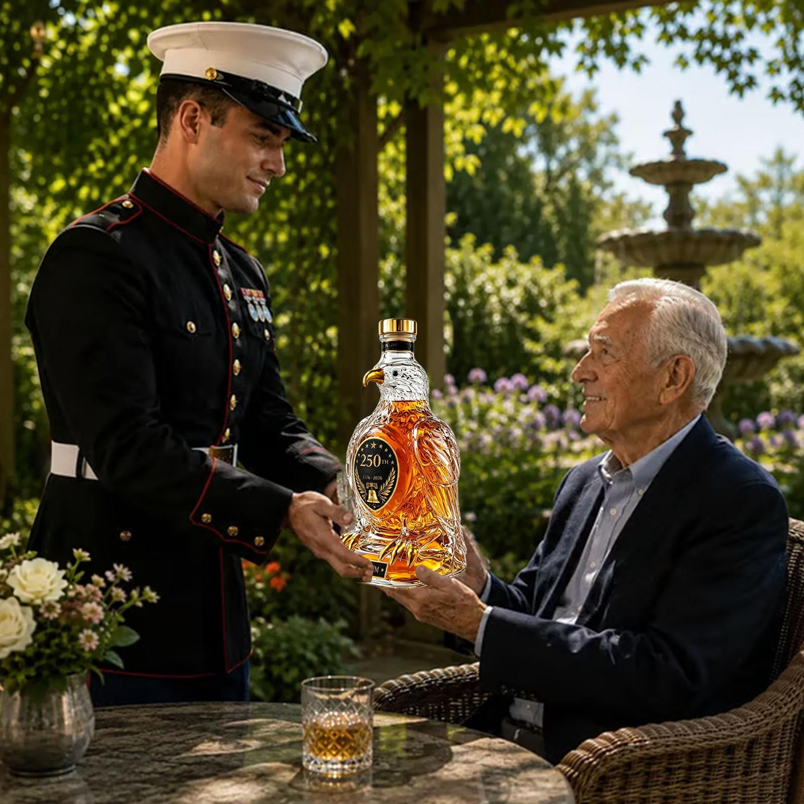 Glass Decanter Whiskey - Amerikan Kartalı 250. Yıldönümü Hatıra Şişesi