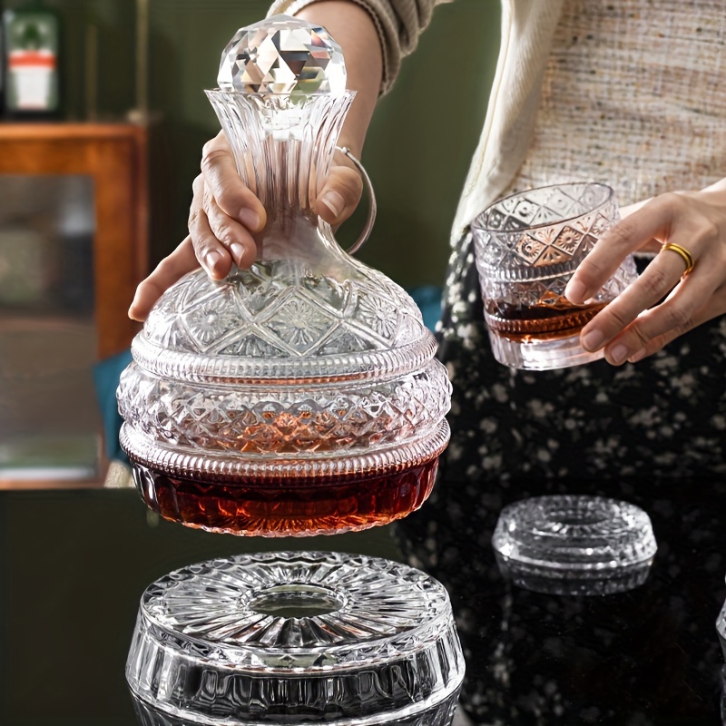 Glass Decanter Whiskey - Kristal Şarap Dekantör Zarif El Işi