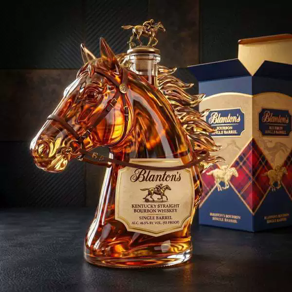 Glass Decanter Whiskey - 350 ml At Şeklinde Cam Viski