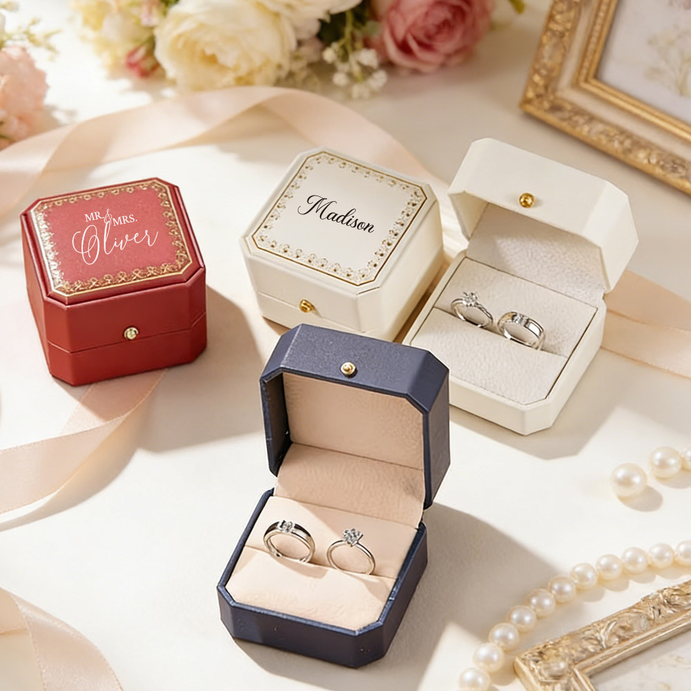 Kişiye Özel Suni Deri Yüzük Ku - Velvet Jewelry Box incelemesi ve fiyatı
