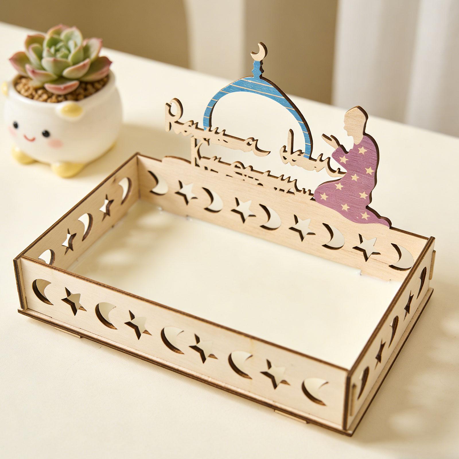 İslami Ay Yıldızlı Ahşap Tepsi - Wooden Serving Tray incelemesi ve fiyatı