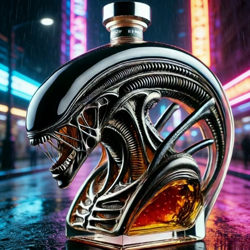 Uzaylı Xenomorph Şeklinde Visk - Glass Decanter Whiskey incelemesi ve fiyatı