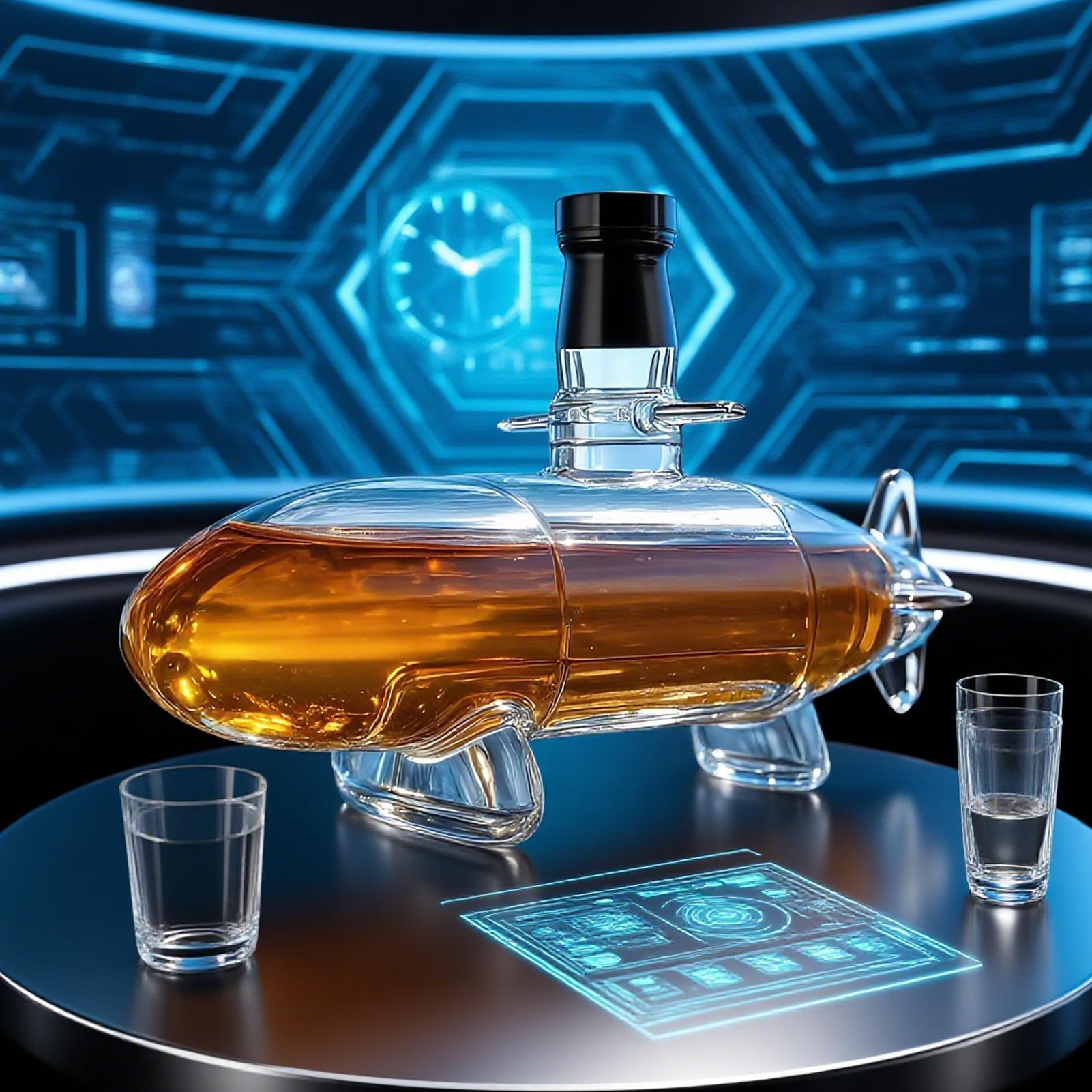 Denizaltı Şeklinde Viski Sürah - Glass Decanter Whiskey incelemesi ve fiyatı