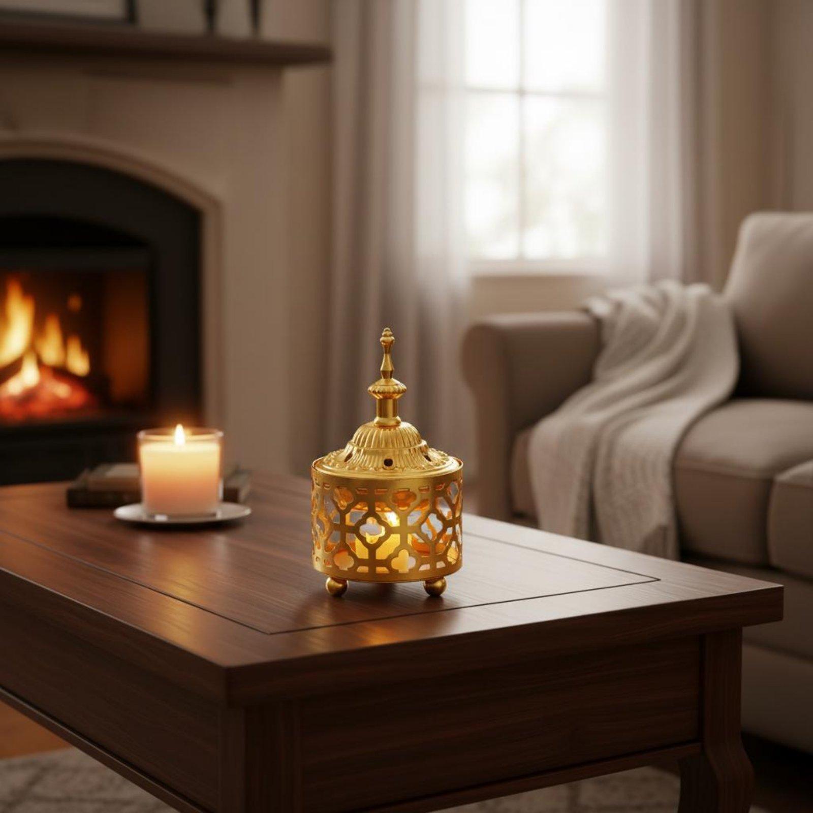 Altın Rengi Oymalı Tütsü Tutuc - Scented Candle Luxury incelemesi ve fiyatı