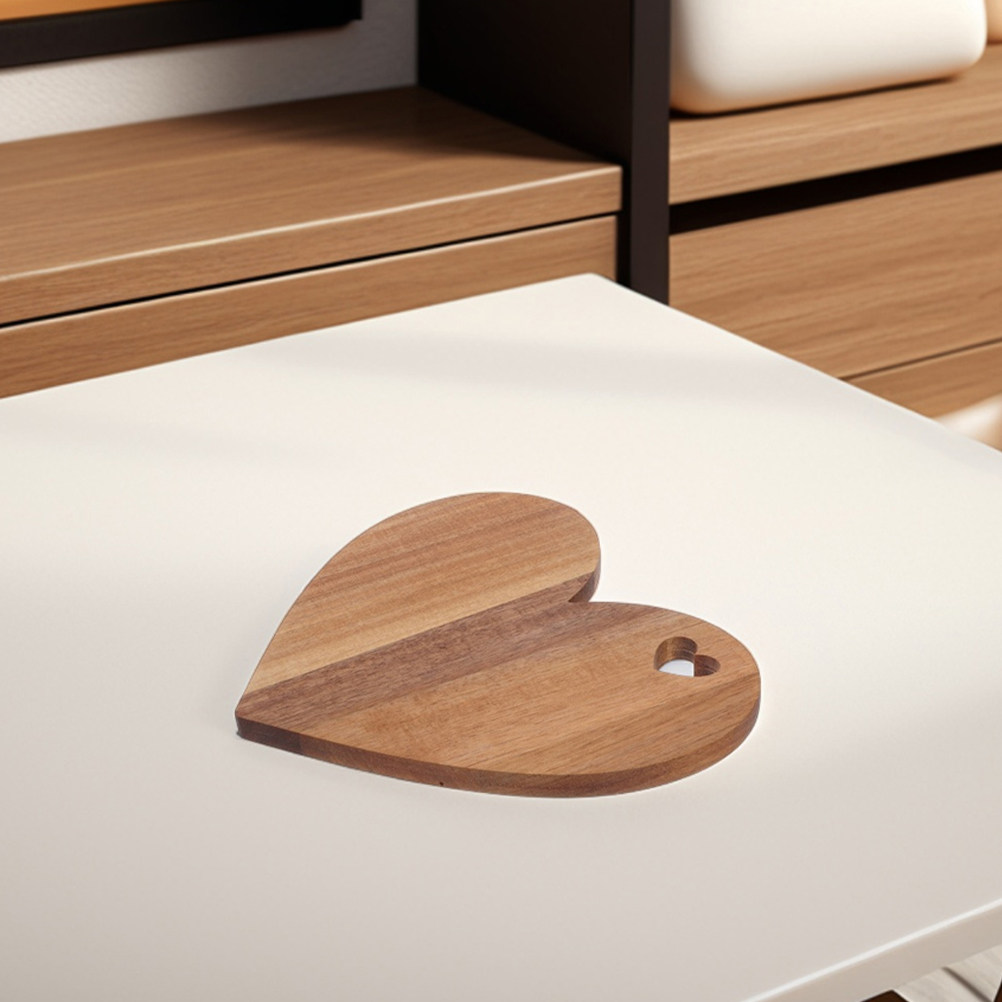 2 Adet Kalp Şeklinde Ahşap Kes - Wooden Serving Tray incelemesi ve fiyatı