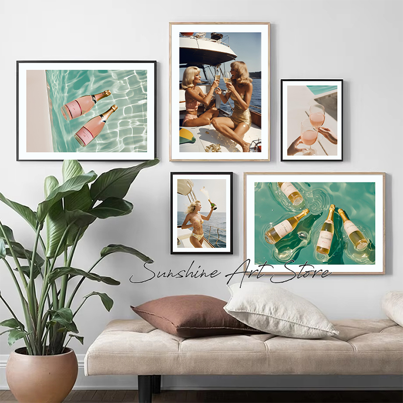 Şampanya Kadın Parti Yaz Sanat - Luxury Lifestyle Pictures incelemesi ve fiyatı