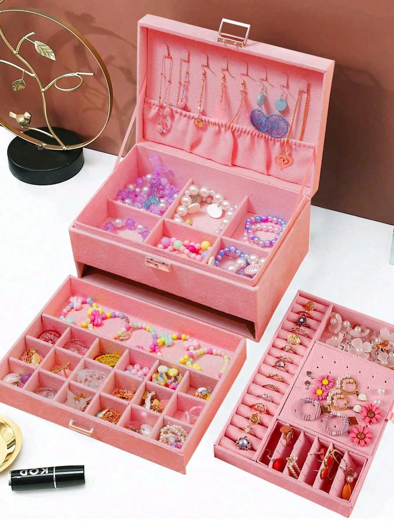 3 Katmanlı Kadife Kilitli Müce - Velvet Jewelry Box incelemesi ve fiyatı