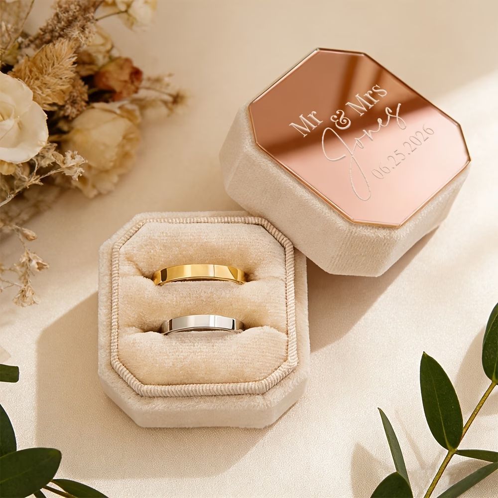 Kişiselleştirilmiş Sekizgen Ka - Velvet Jewelry Box incelemesi ve fiyatı
