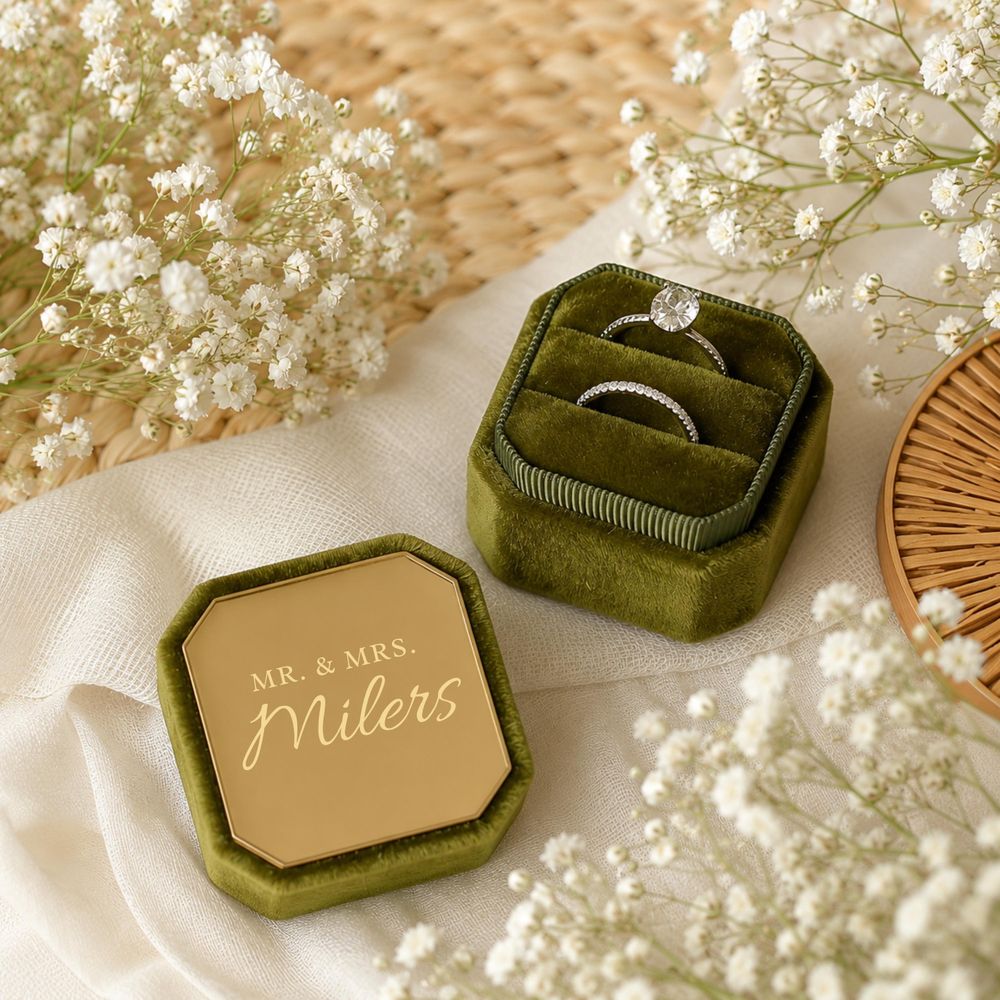 Kişiselleştirilmiş Sekizgen Ka - Velvet Jewelry Box incelemesi ve fiyatı