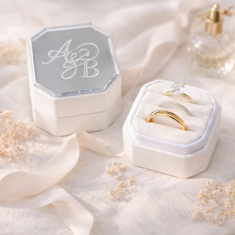 Kişiselleştirilmiş Sekizgen Ka - Velvet Jewelry Box incelemesi ve fiyatı