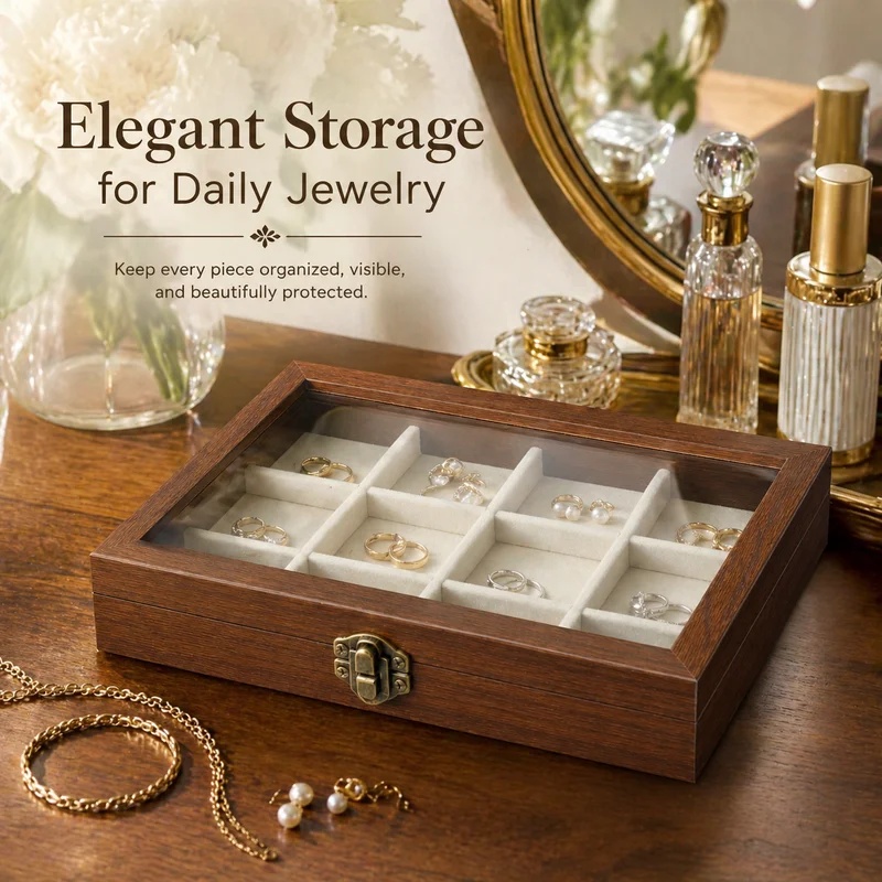 Yatak Odası Masaüstü Ceviz Des - Velvet Jewelry Box incelemesi ve fiyatı