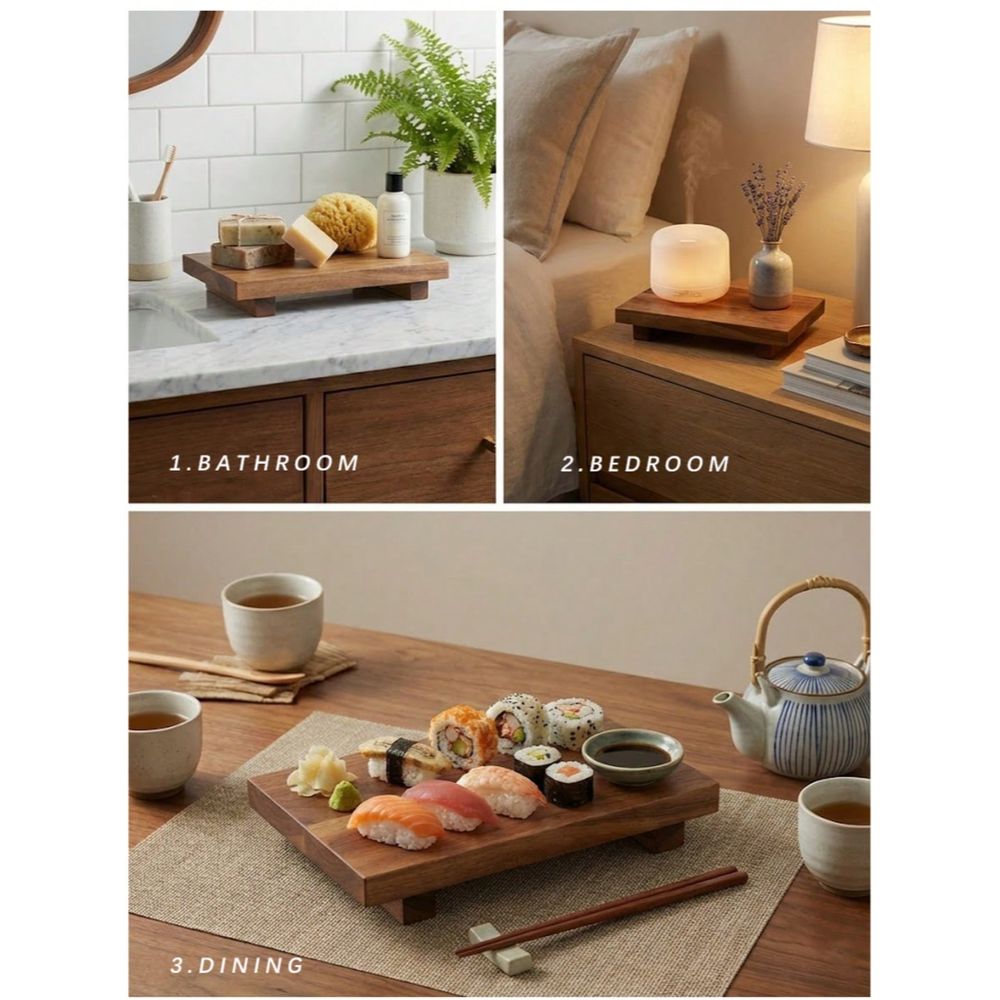 Parça Seti, İpli Ayaklı Ahşap  - Wooden Serving Tray incelemesi ve fiyatı