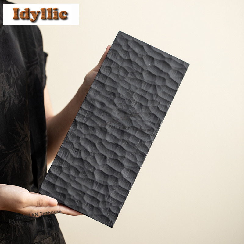 Ceviz Ağacı Karbonize Çay Teps - Wooden Serving Tray incelemesi ve fiyatı