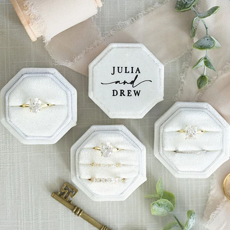 Özel Alyans Kutusu Bir Iki Üçl - Velvet Jewelry Box incelemesi ve fiyatı